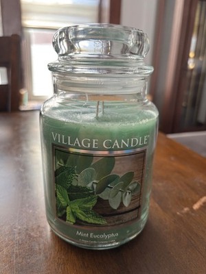 Eucalyptus Mint Large Glass Apothecary Jar Scented Candle, 21.25 oz, Green