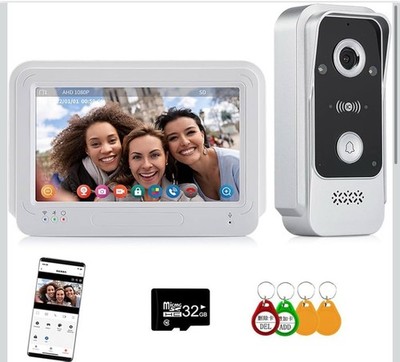 7'' Waterproof 4 Wire WIFI HD Video Doorphone Entry Intercom Card Entry