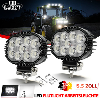 2x 5.5'' Hella LED Arbeitsscheinwerfer 6000lm geschraubt Oval breite Ausleuchtung