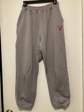 LADIES PLAYBOY GREY SWEATPANTS SIZE 8
