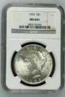 1923 Peace Silver Dollar NGC MS-64+
