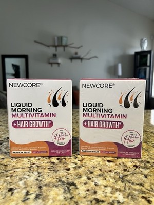 NEWCORE - Liquid Multivitamin for Hair Growth - Passion Fruit - 30 Day Bundle