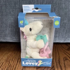 Dr. Brown’s Plush Unicorn Lovey Pacifier & Teether Holder White With Blue Stars