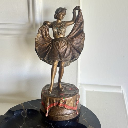 Antike Franz Bergmann, Wiener Bronze & Marmor Erotik Skulptur Vide Poche - Bild 6 von 15