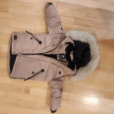 New Balance Kids Faux Fur Trimmed Hooded Puffer Parka Jacke