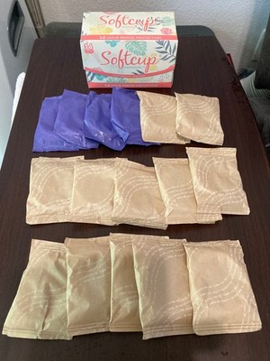 Soft Cup Menstrual Discs 14 Count UNOPENED BOX plus 16 Extras in Wrappers