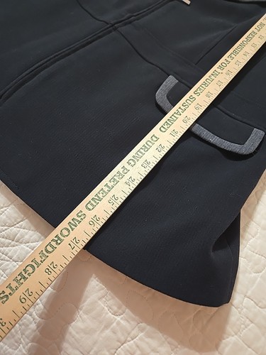 Dialogue Classics Jacket Black Grey Trim Zipper Blazer Career QVC New w Tag 14 - Picture 7 of 11