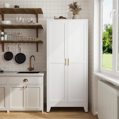 Elegro Storage Cabinet Metal Bathroom Cabinet with 2 Doors &4 Adjustable Shelves