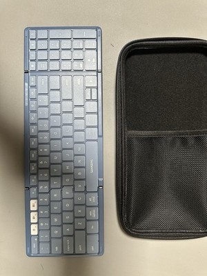 Foldable Keyboard and Mouse, Samsers Folding Bluetooth Keyboard Combo Young Blue