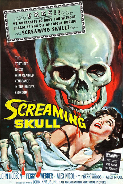 F12 The Screaming Skull 1950's Horror B Movie Poster - A3 17