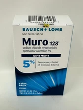 Bausch + Lomb Muro 128 Hypertonicity Ophthalmic Ointment Twin Pack 0.25 Ounce