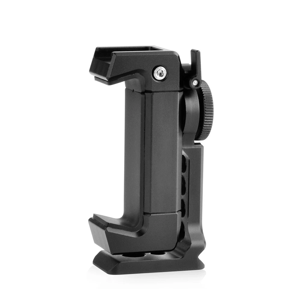 2Pcs Smartphone Tripod Mount Adapter Universal Phone Clip Holder w/ Cold Shoe - Image 3 of 4