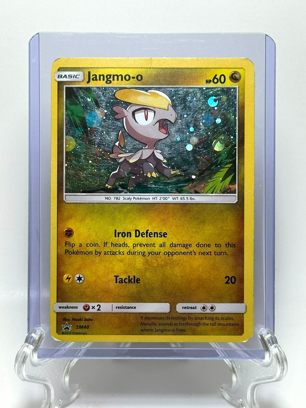 Jangmo-o SM40 Black Star Promo Holo Sun & Moon No. 782 HP 60 Basic 2017 Pokemon