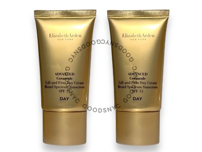 2X Elizabeth Arden 0.5 Oz Ceramide Advanced Lift and Firm Day Cream SPF 15 EXP