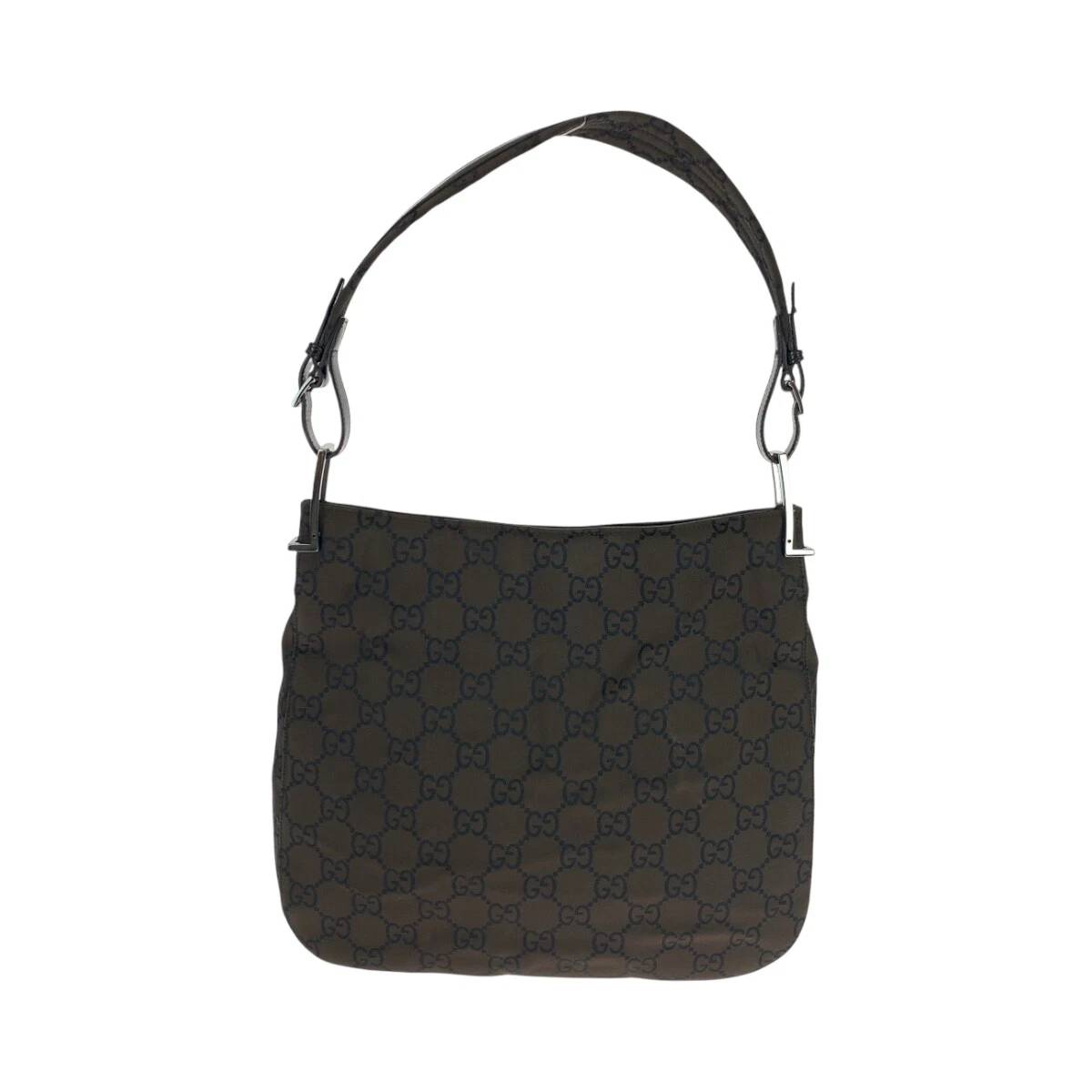 Sac à bandoulière GUCCI 001 3166 marron foncé argent matériel nylon GG