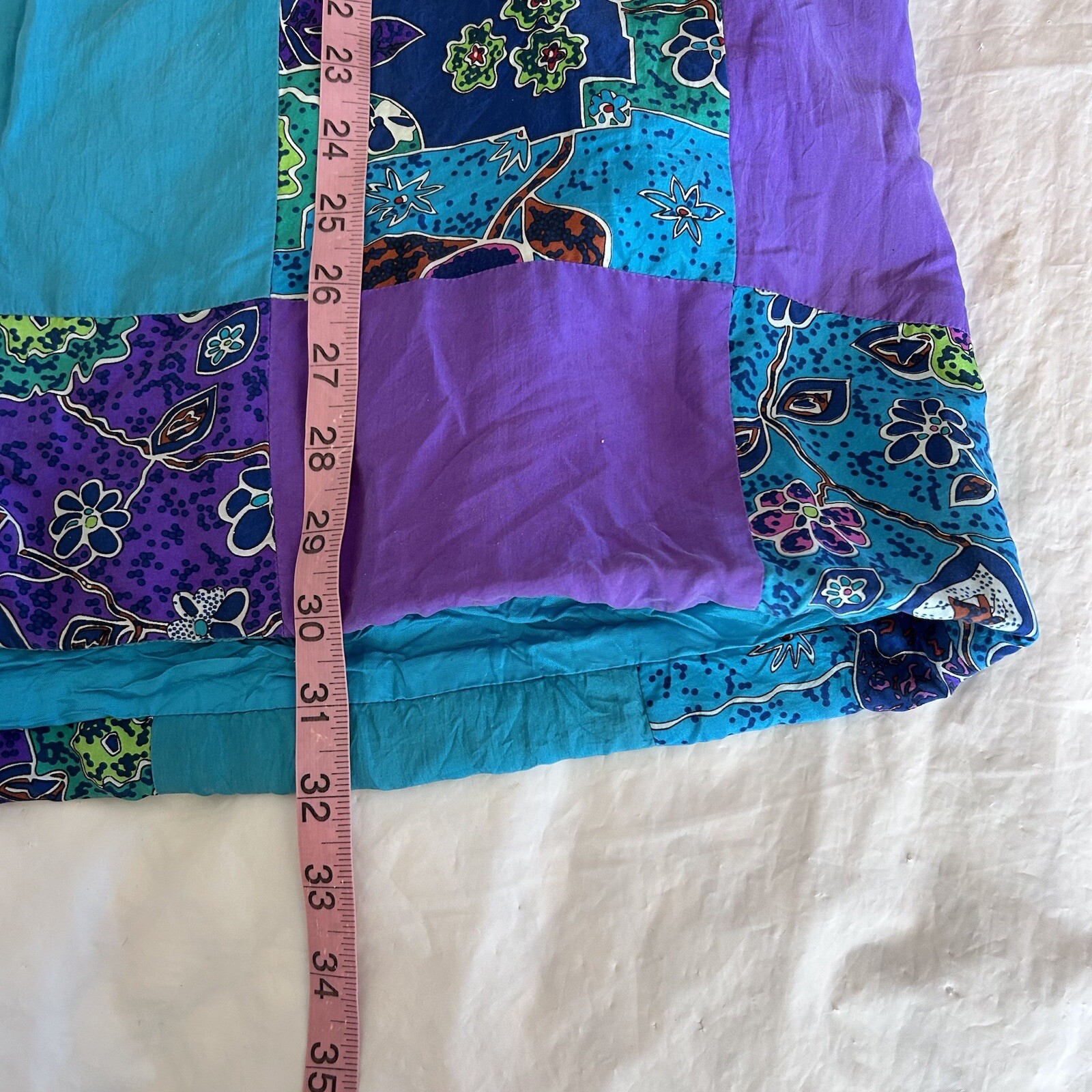 Vintage Silk Patchwork Single Button Jacket Size … - image 10