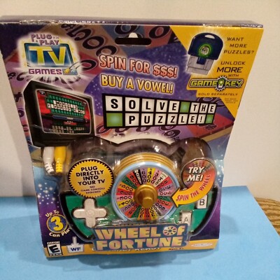 Wheel Of Fortune Electronic Plug & Play TV Game 2006- Jakks Pacific NEW & SEALED