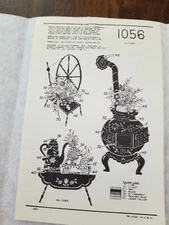 Tri-chem Liquid Embroidery #1056 Country stove spinning wheel table vintage