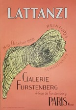 Luciano Lattanzi Exhibition Poster Galerie Furstenberg 1958