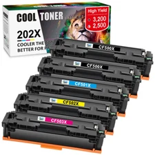 CF500X 202X Toner for HP 202A Color LaserJet Pro M254dn M281cdw M281fdw MFP Lot
