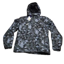 Moerdeng Mens Size Medium Stylish Winter Jacket Black Camo Snow Ski 
