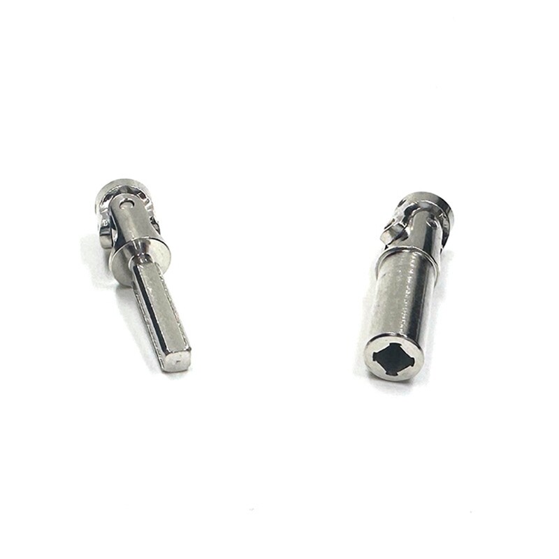 Metal Steel Drive Shaft CVD Upgrades For FMS FCX24 1/24 RC Crawler Car - 2-Piece Set With Screws