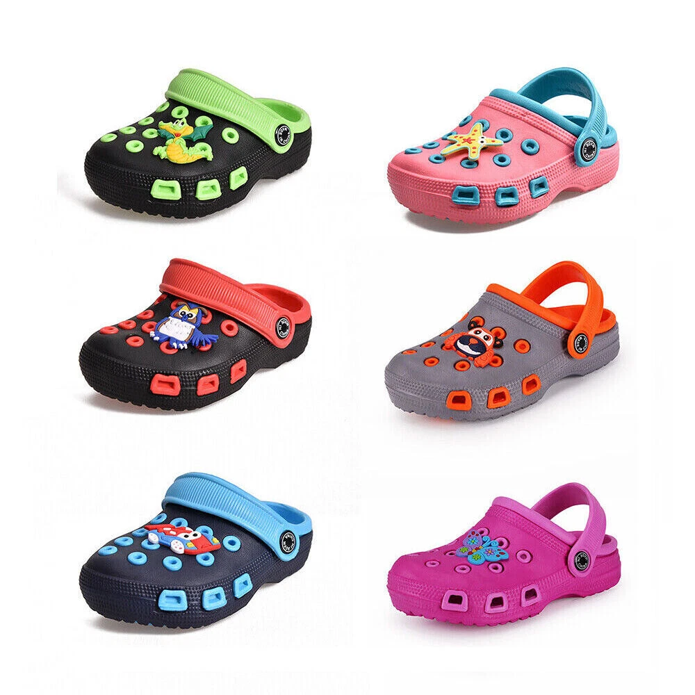 Kids Infant Beach Clogs Boys Girls Sandals Shoes Breathable Crocs UK Size 1 13