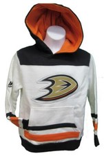 New Anaheim Ducks Youth Sizes S-L-XL White Hoodie