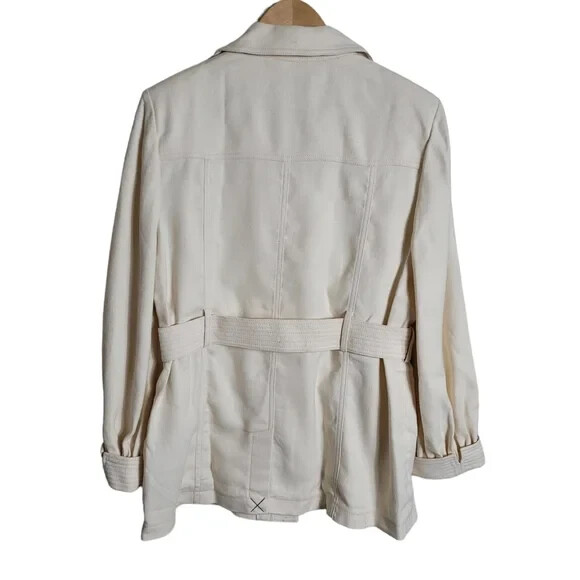 KATE SPADE Women's White Luxe Twill Jacket US Size 14 thumbnail 2