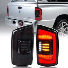 LED Tail Lights for Dodge Ram 3rd Gen 2002-2005 Sequential Signal Rear Lamps