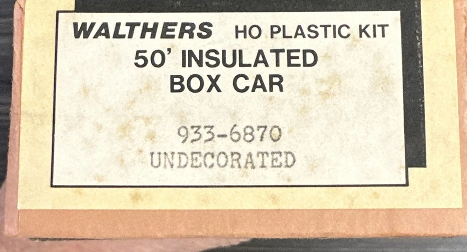 WALTHERS HO Kit 933-6870 50’ Insulated Box Car Undecorated NOS - Image 2 of 4