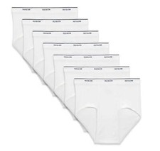 Fruit of the Loom Men's 100 Cotton White Briefs Multi Pack