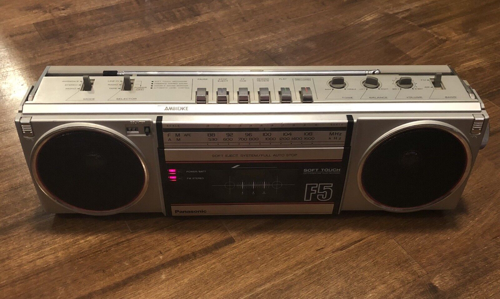 Vintage PANASONIC RX-F5 Ambience Boombox AM/FM Cassette Recorder Ghetto  Blaster