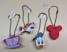 Disney Parks Foam Keychains Lot Of 4 NWT Mickey, Donald, & Alice In Wonderland