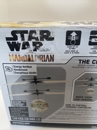 Star Wars Mandalorian The Child Baby Yoda Kids Motion Sensing Helicopter Open - Picture 11 of 11
