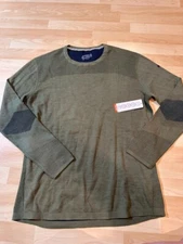 Smartwool Intraknit Thermal Merino Thermal Base Layer Crew Iron Olive Slim 2XL