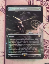 MTG Foil Courageous Resolve Borderless Extended Lord of the Rings NM