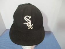 New Era Black White Sox Baseball Cap Official On-Field Fitted 7 1/8 Cool Base