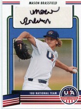 2023 Stars and Stripes 18U USA Team Signatures Mason Brassfield Black Ink Auto