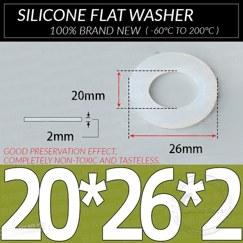 Flachdichtung Silikon Gummi-dichtung Schnurstärke 2MM Flach Dichtung Fittinge - Bild 114 von 117