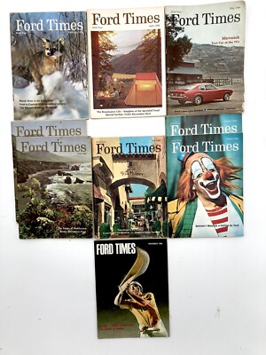 Ford Times magazine 1969 9 issues Automotive Vtg Travel Camp Cobra Jet 428 Musta
