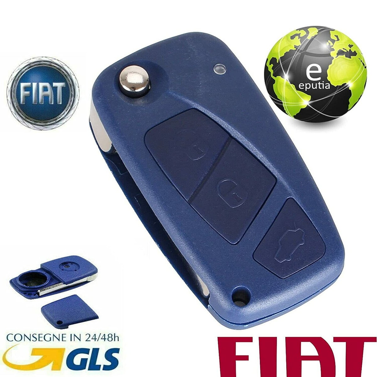 Custodia Di Ricambio Per Chiave A Distanza Con Lama Per Fiat Punto E - Foto 4