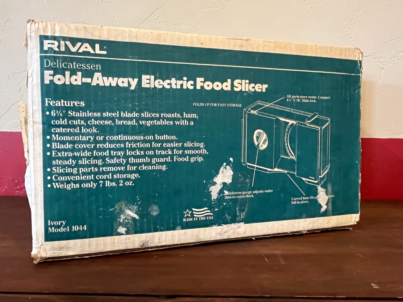 Rival Fold Up Electric Food Slicer for Meat Cheese Deli Slicer Model 1044 Tested eBay