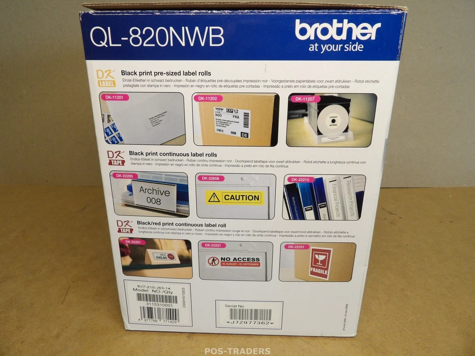 Brother QL-820NWB Thermal Label Barcode Printer WiFi Bluetooth - IN BOX + PS - Bild 4 von 4
