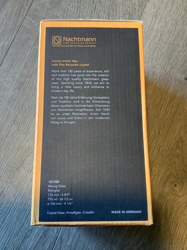 Lujoso vidrio mezclador de cristal bávaro Nachtmann 750 ml 26,5 oz bar de bebidas nuevo - Imagen 5 de 11