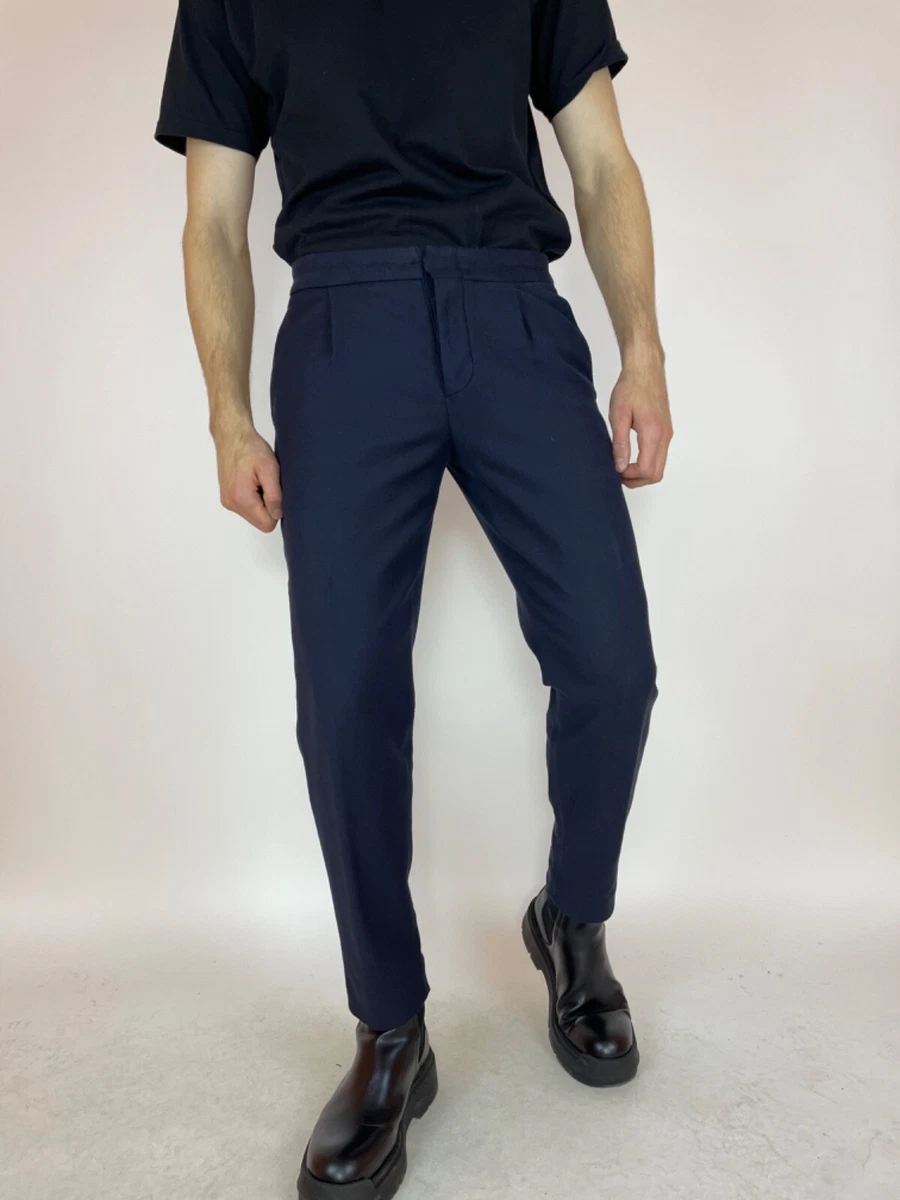 Aggregate more than 152 mens navy pleated trousers latest camera.edu.vn