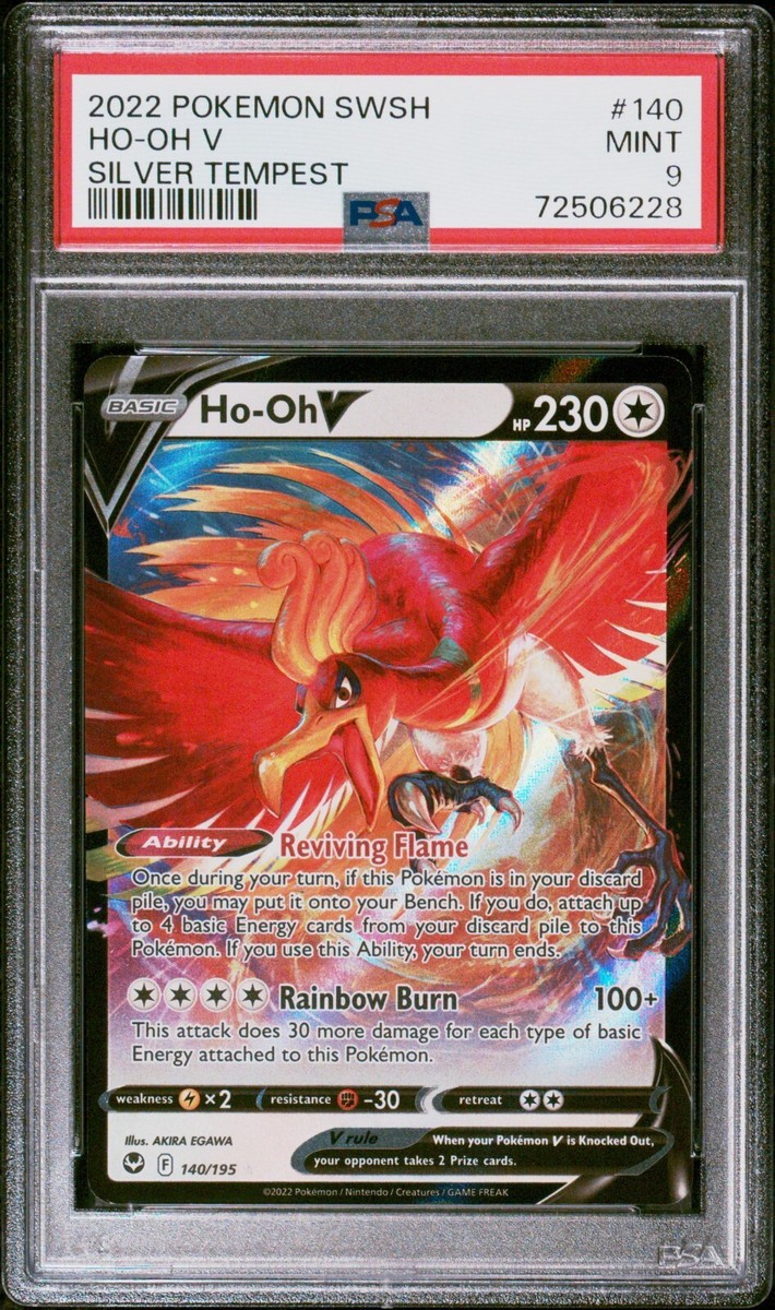 Pokemon Silver Tempest HO-OH V #140 PSA 9 | eBay