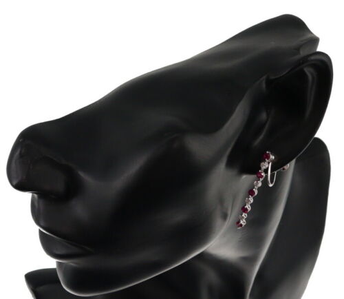 Auth MIKIMOTO Earrings Ruby 0.57/0.57ct Diamond 0.18/0.18ct 18K 750 White Gold - Picture 5 of 5