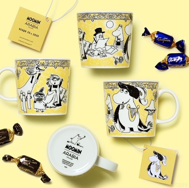 ARABIA Moomin Opera Mug 0.3L Set of 6 Scope 25th Anniversary