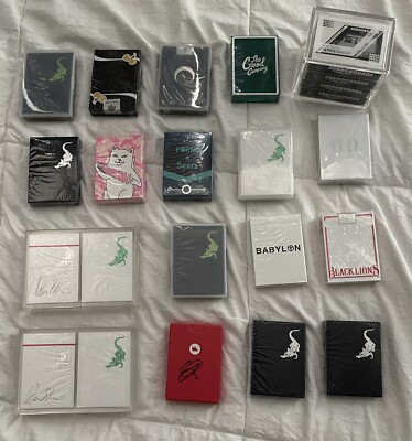 23 RARE David Blaine Gatorbacks, Dan And Dave, Fontaine PLAYING CARD LOT